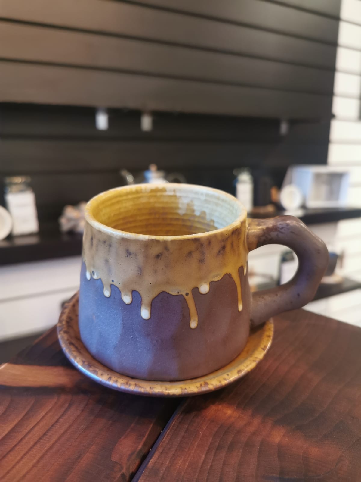 Stoneware Cup & Saucer Japanese Chocolate - Meadow Tea