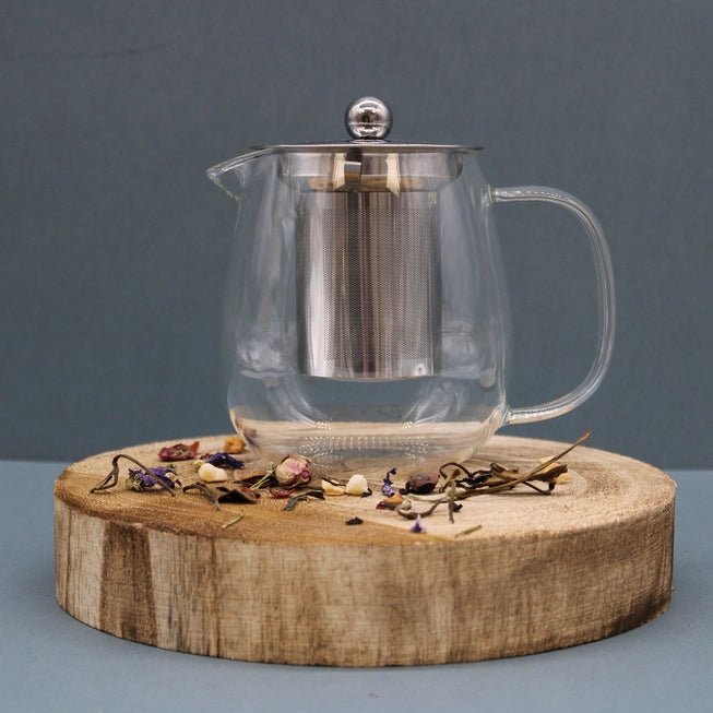 Glass Infuser Teapot 550ml - Meadow Tea