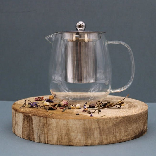 Glass Infuser Teapot 550ml - Meadow Tea