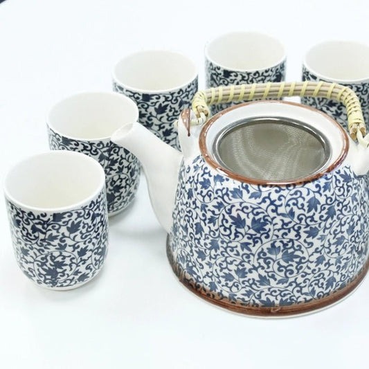 Herbal Teapot Set Blue - 6 cups - Meadow Tea